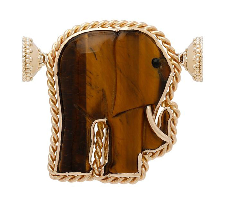 Tiger's Eye Elephant Centerpiece