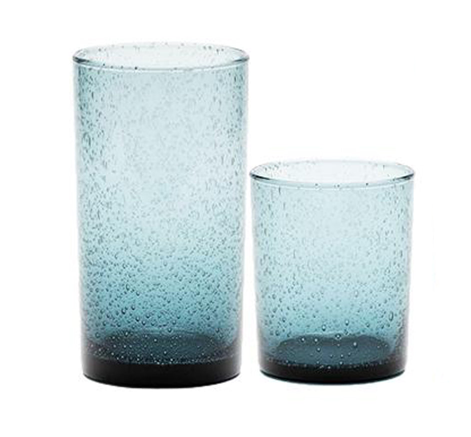 Quinn Glassware Collection In Charcoal Blue