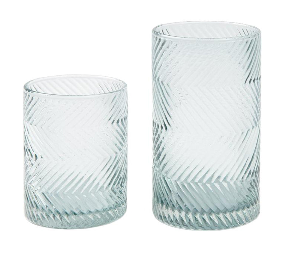 Finley Glassware Collection In Light Grey