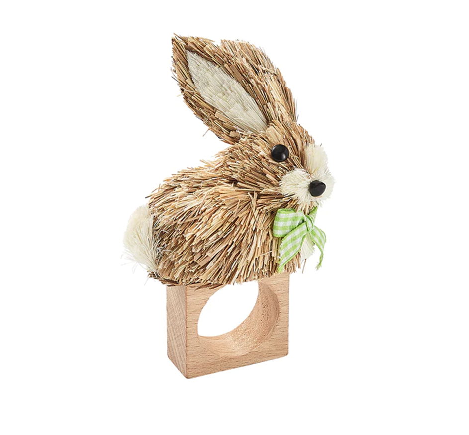 Hop Bunny Napkin Rings (Set Of 4) Material Possessions