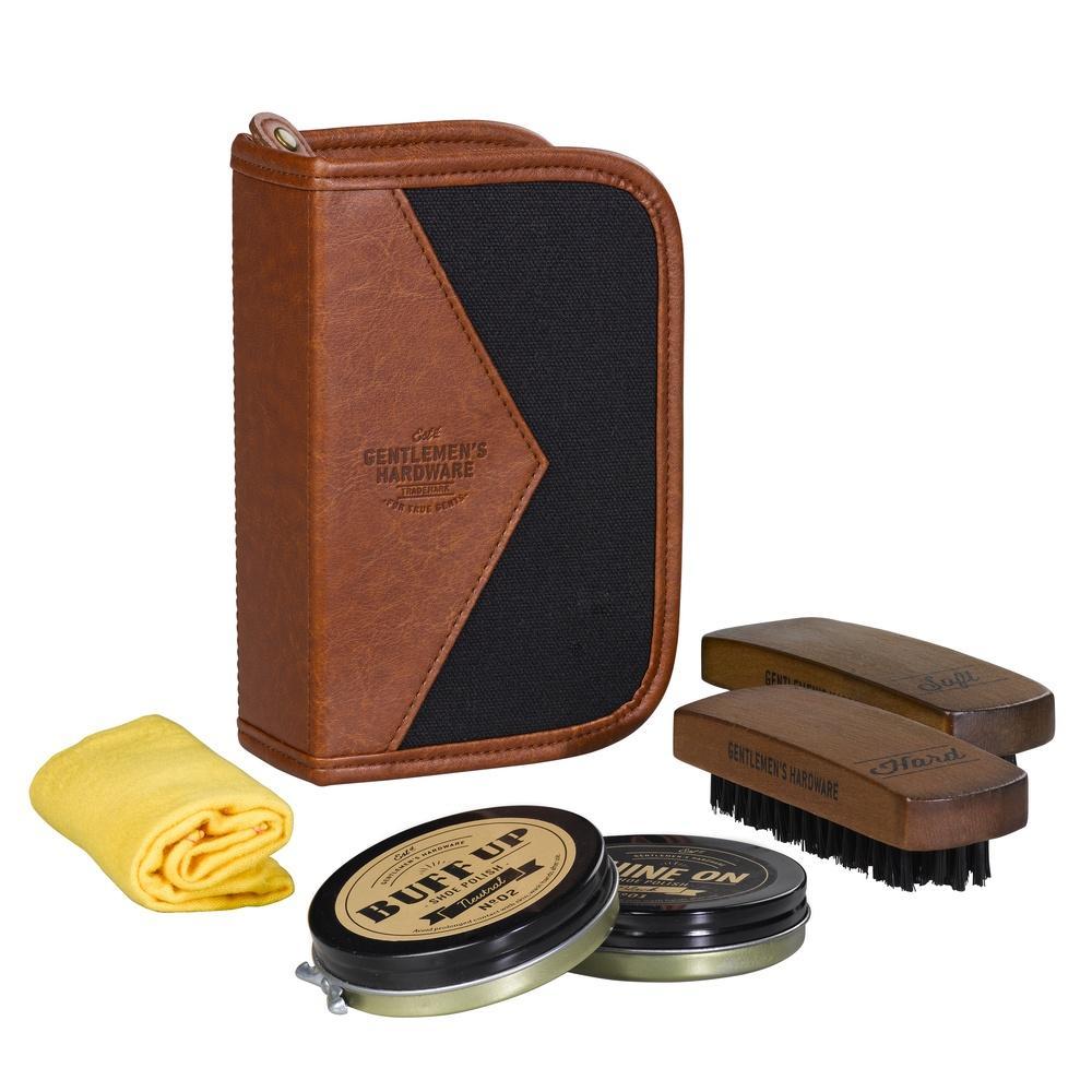 Shoe Shine Kit in Charcoal