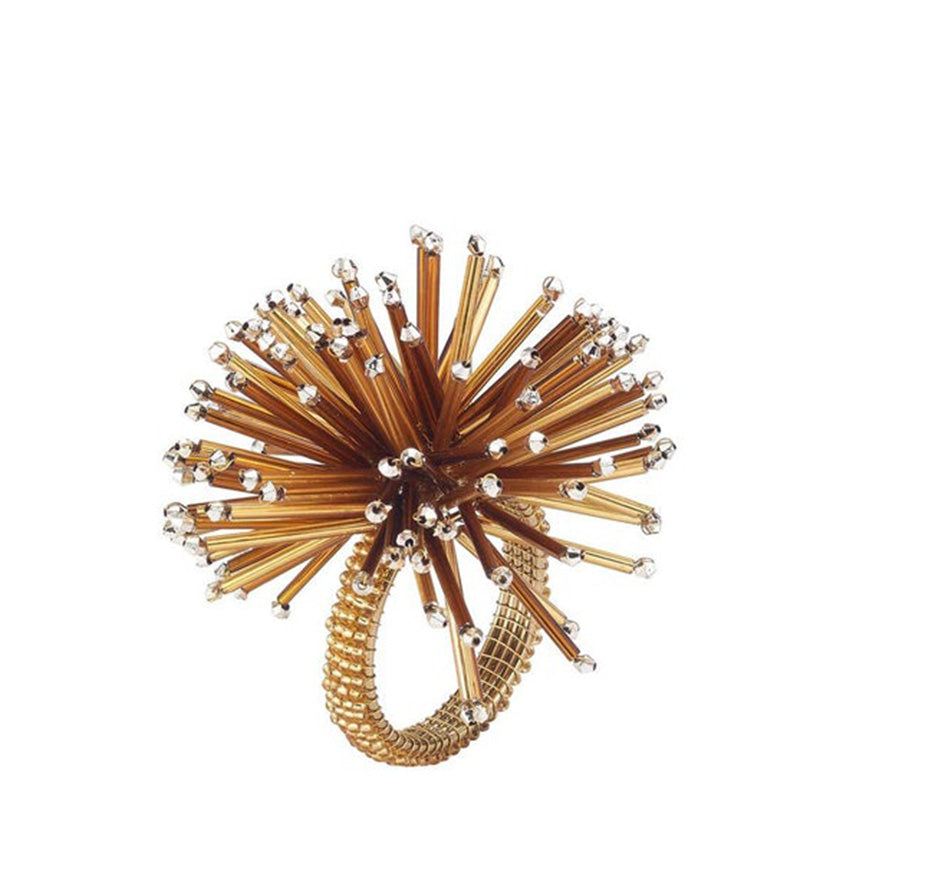 Gold Urchin Napkin Rings (Set of 4)