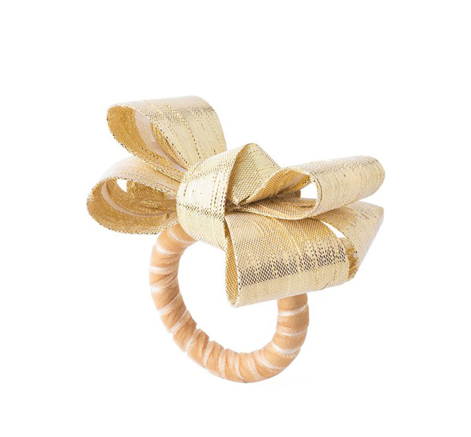 Tuxedo Napkin Ring in Gold (Set of 4)