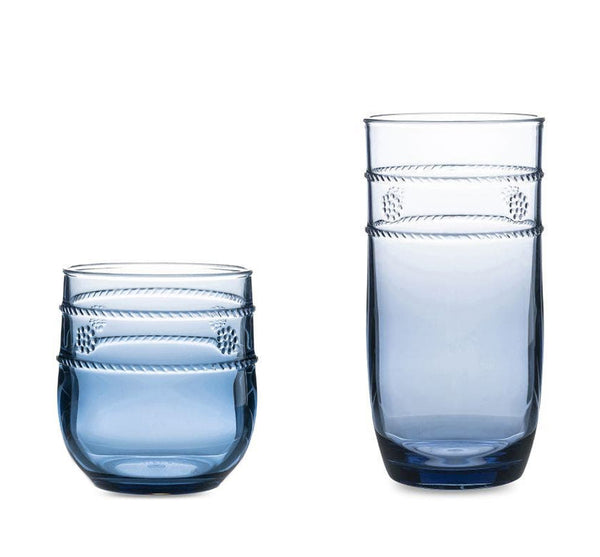 Isabella Acrylic Glassware Collection in Blue