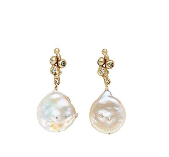 Caldera Bronze Pearl Earring