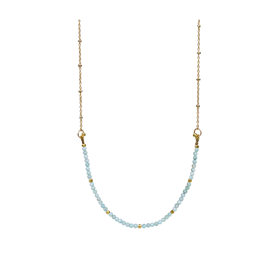 Bryn Necklace in Aquamarine