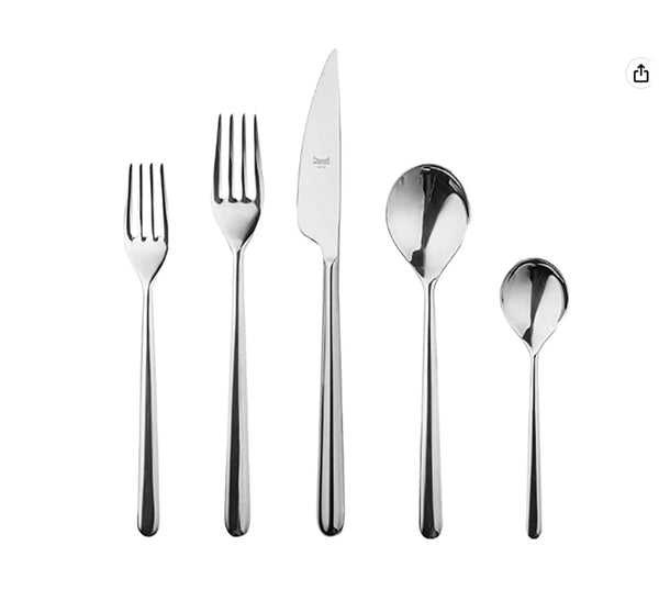 LINEA STAINLESS STEEL 5 PIECE PLACE SETTING