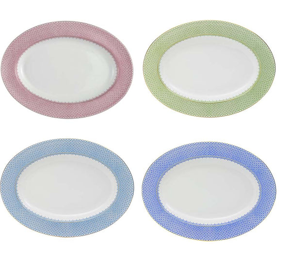 15" Lace Oval Platter (Available in 4 Colors)
