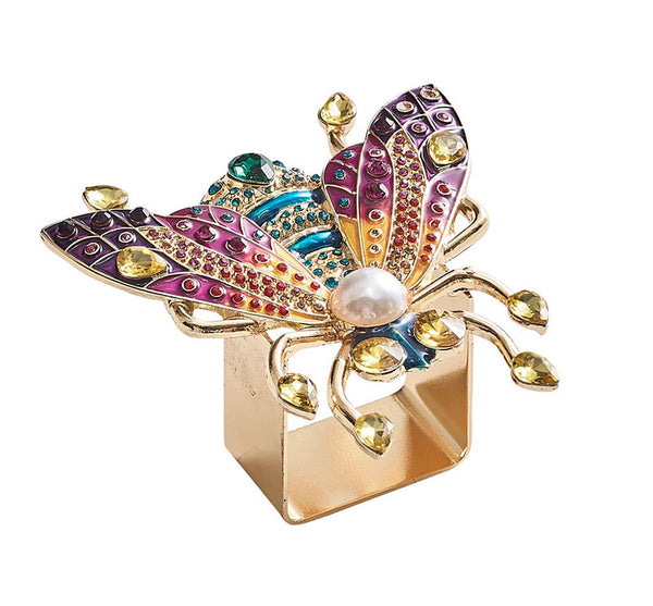Glam Fly Napkin Ring/Set of 4 (Available in 2 Colors)