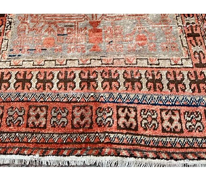 Old Summerkant Antique Rug 7'3X3'9