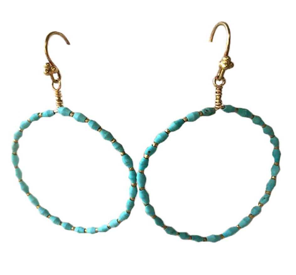 Turquoise Hoop Earrings