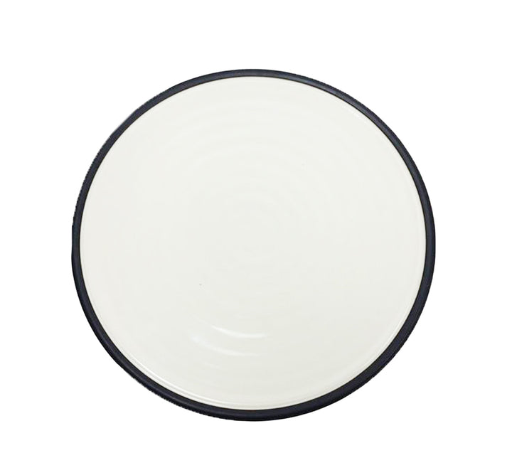 ROLLED RIM DINNERWARE COLLECTION in BLACK & WHITE