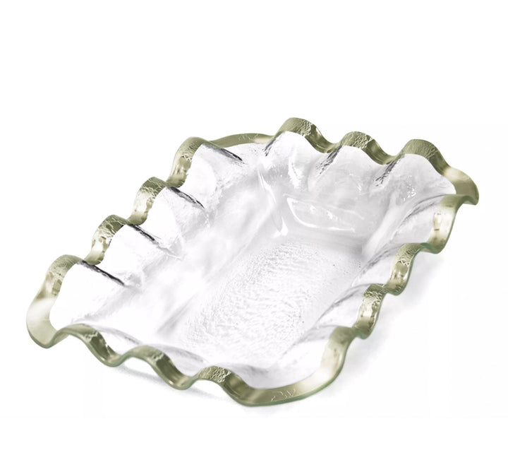 Ruffle Glass Bread Basket