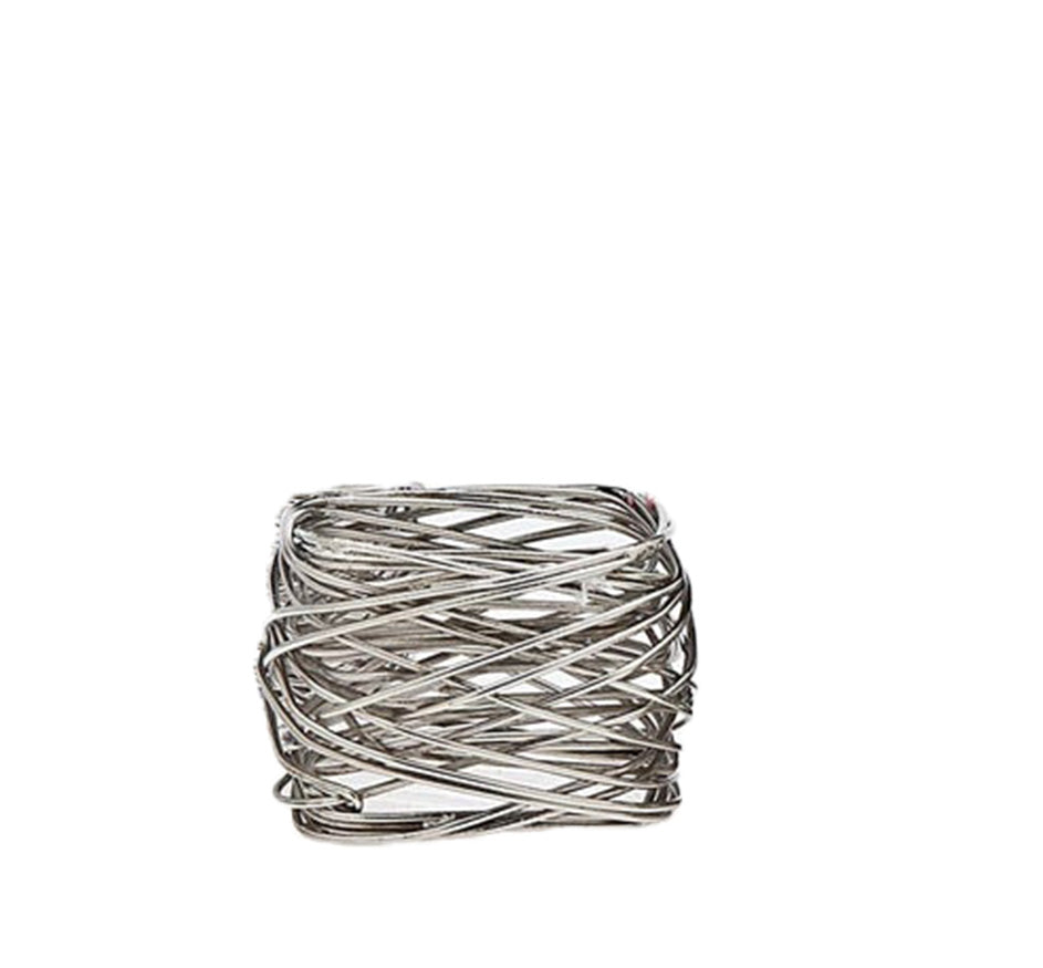 Mesh Napkin Ring Silver (Set of 4)