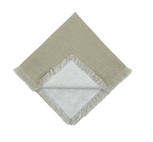 Double Sided Fringe Linen Napkins (Available in 3 Different Colors)