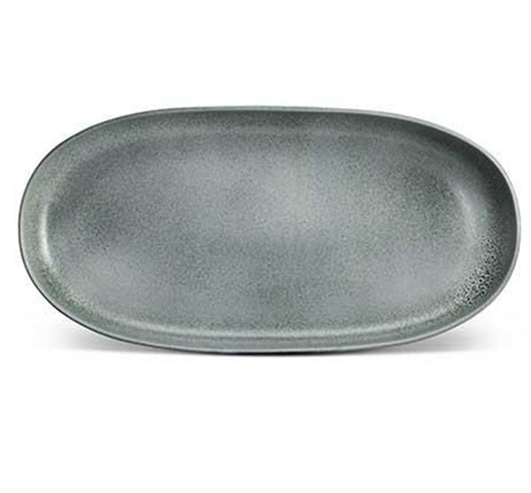 Terra Oval Platter 16"  Medium Seafoam