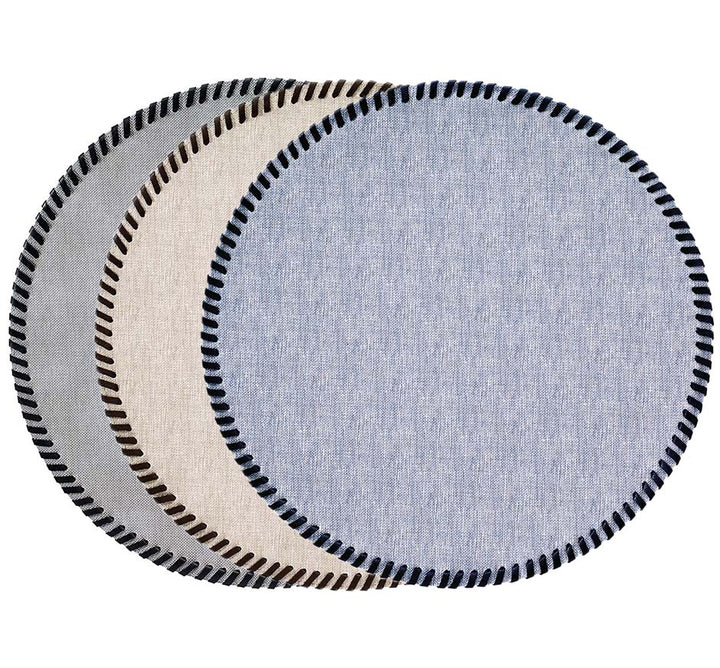 Whipstitch Placemats, Set of 2 (Available in 7 Colors)