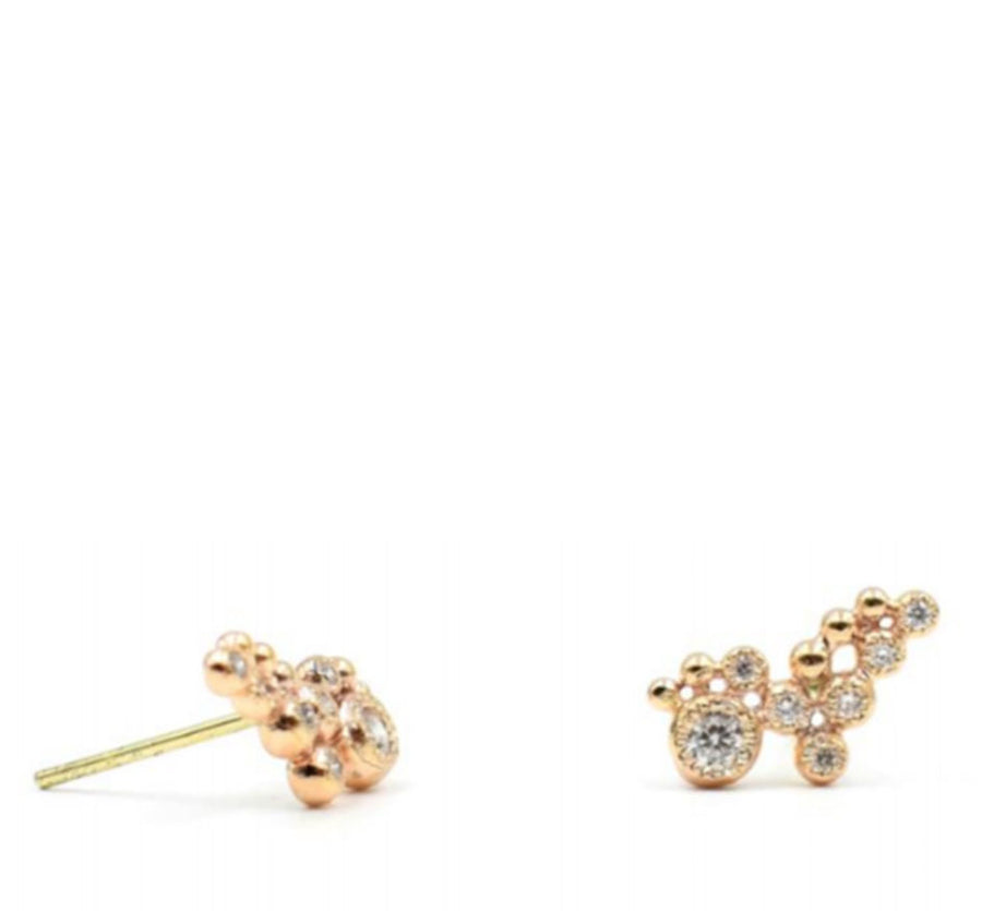 Rose Gold Diamond Studs