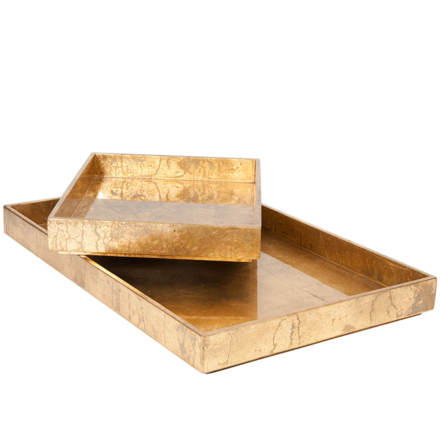 Luxe Leaf Rectangle Tray Large