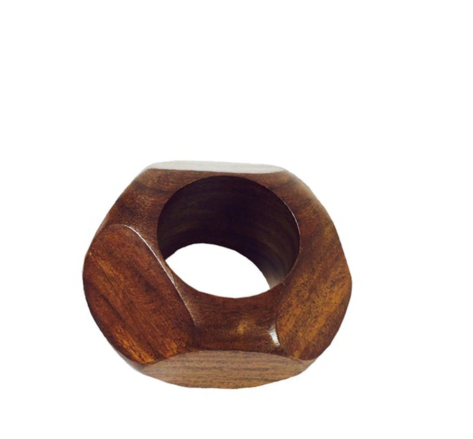 Alexis Teak Napkin Rings (Set of 4)