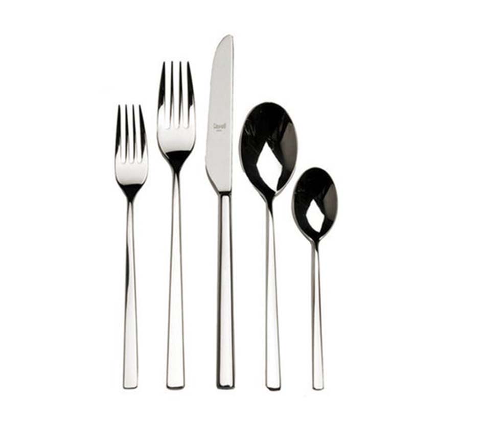 Athena 5 Piece Flatware In Ice (Brushed Stainless)