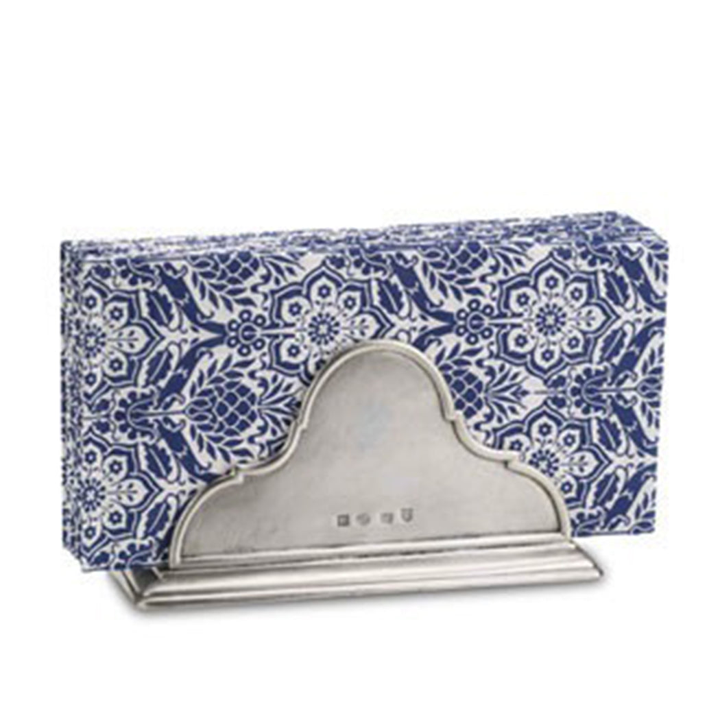 Napkin Holder With Napkins - Pewter