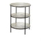 Three Tier Textured Metal Accent Table