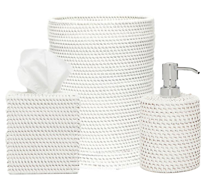 Dalton Bath Collection in White Rattan