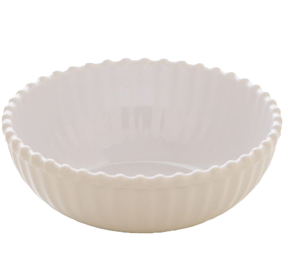 Melamine Beaded Pearl 12" Serving Bowl