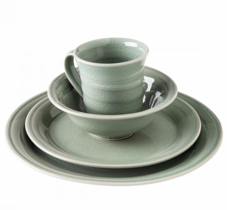 Belmont Dinnerware Collection in Celedon