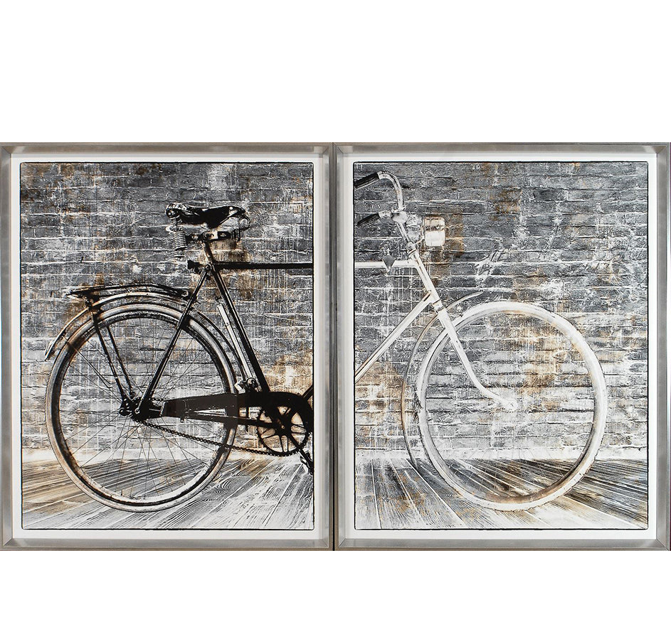 Bicycle Framed Print Diptych 69.25 X 39.25"