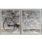 Bicycle Framed Print Diptych 69.25 x 39.25"