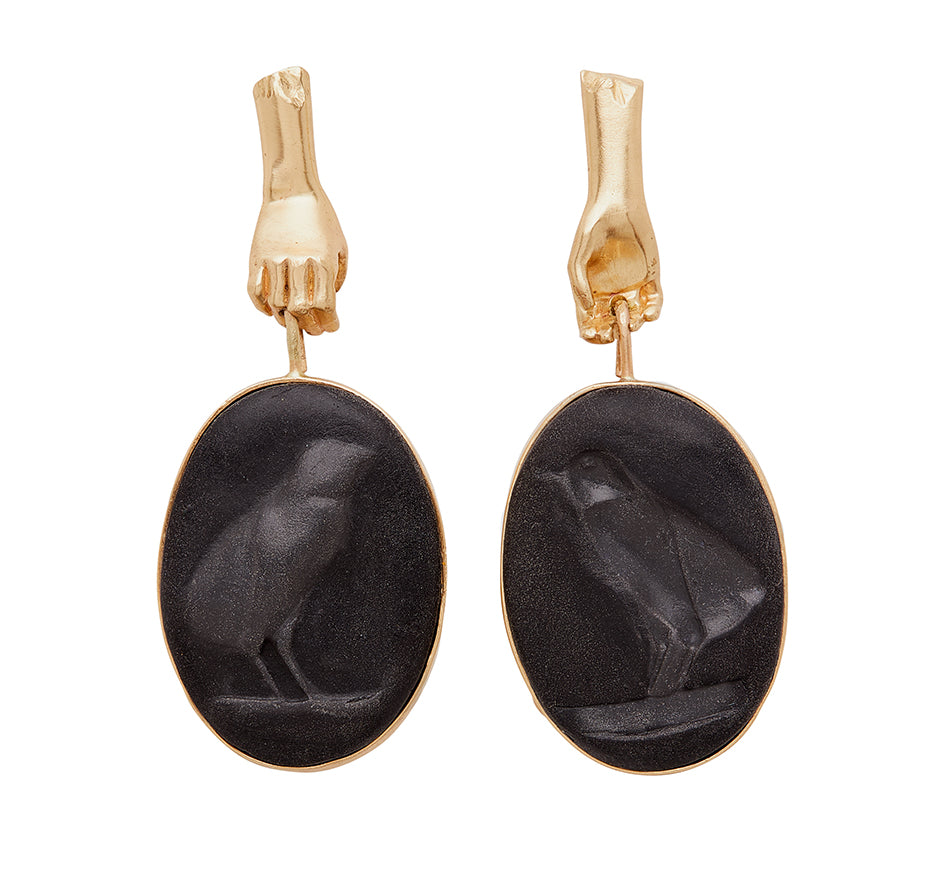 Bird In Hand Earrings - DISC