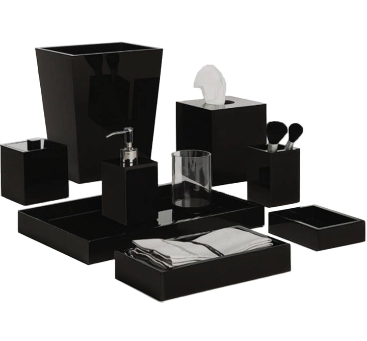 Lucite Bath Collection In Black Ice