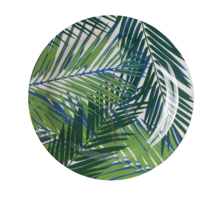 Palm Leaves Melamine Plates - Set Of 4