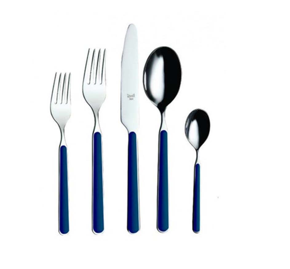 Fantasia 5 Piece Flatware In Cobalt