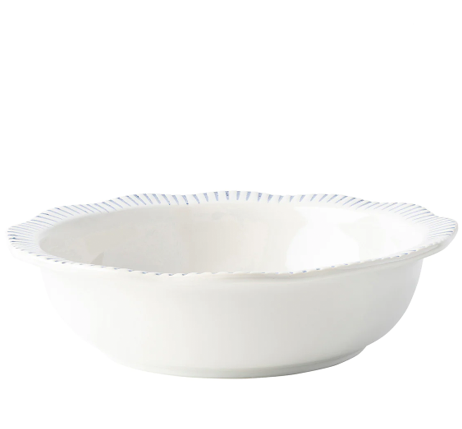 Sitio Stripe 12" Serving Bowl - Delft Blue