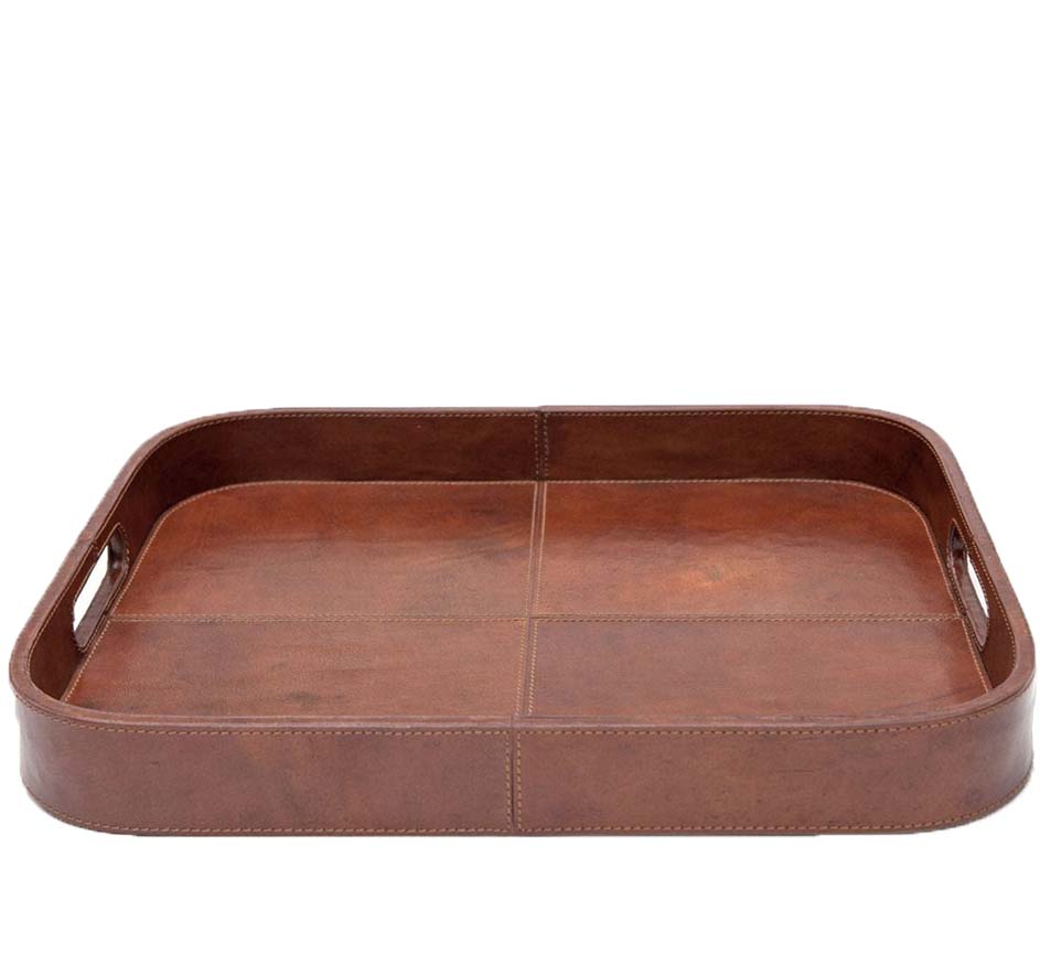 Bristol Rectangle Tray in Tobacco