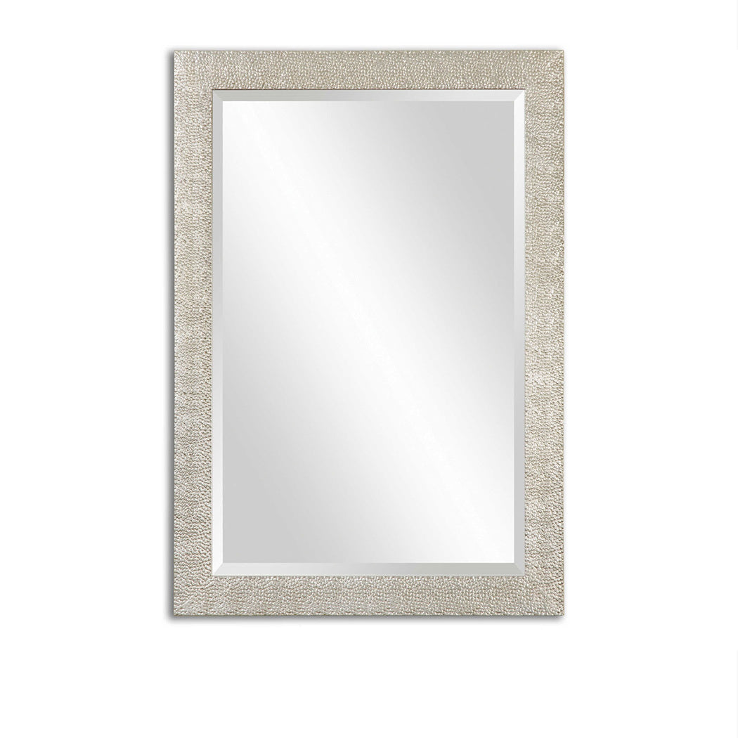 Silver Raised Dot Textured Mirror 29x41