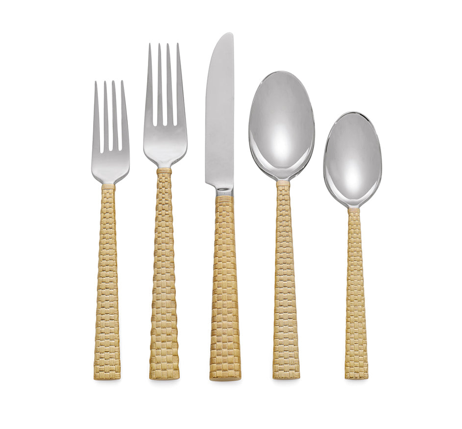 Palm 5 Piece Set in Gold