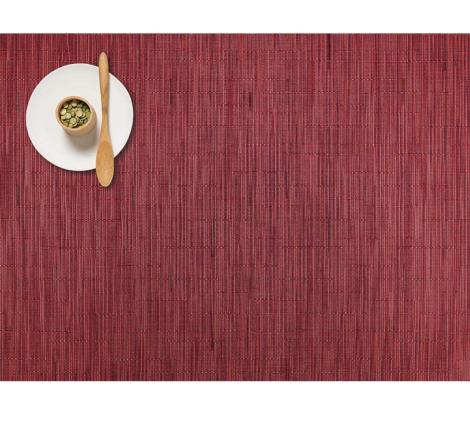 Bamboo Placemat In Cranberry (Set Of 4)