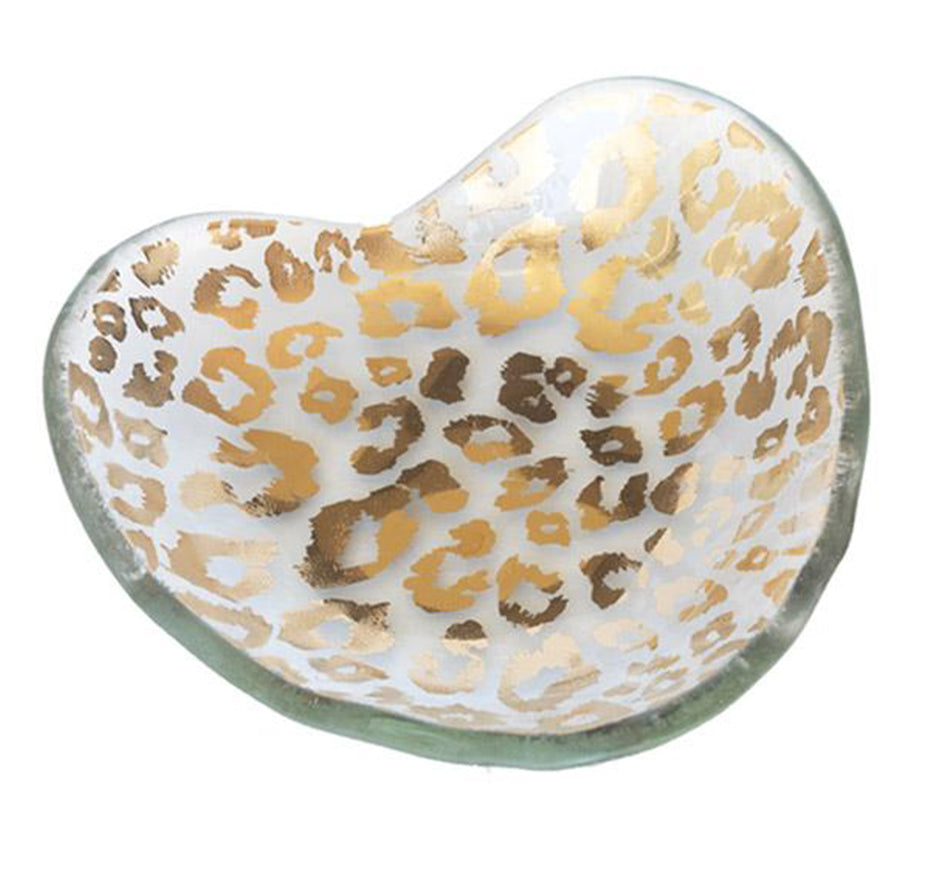 Heart Bowl in Cheetah Print