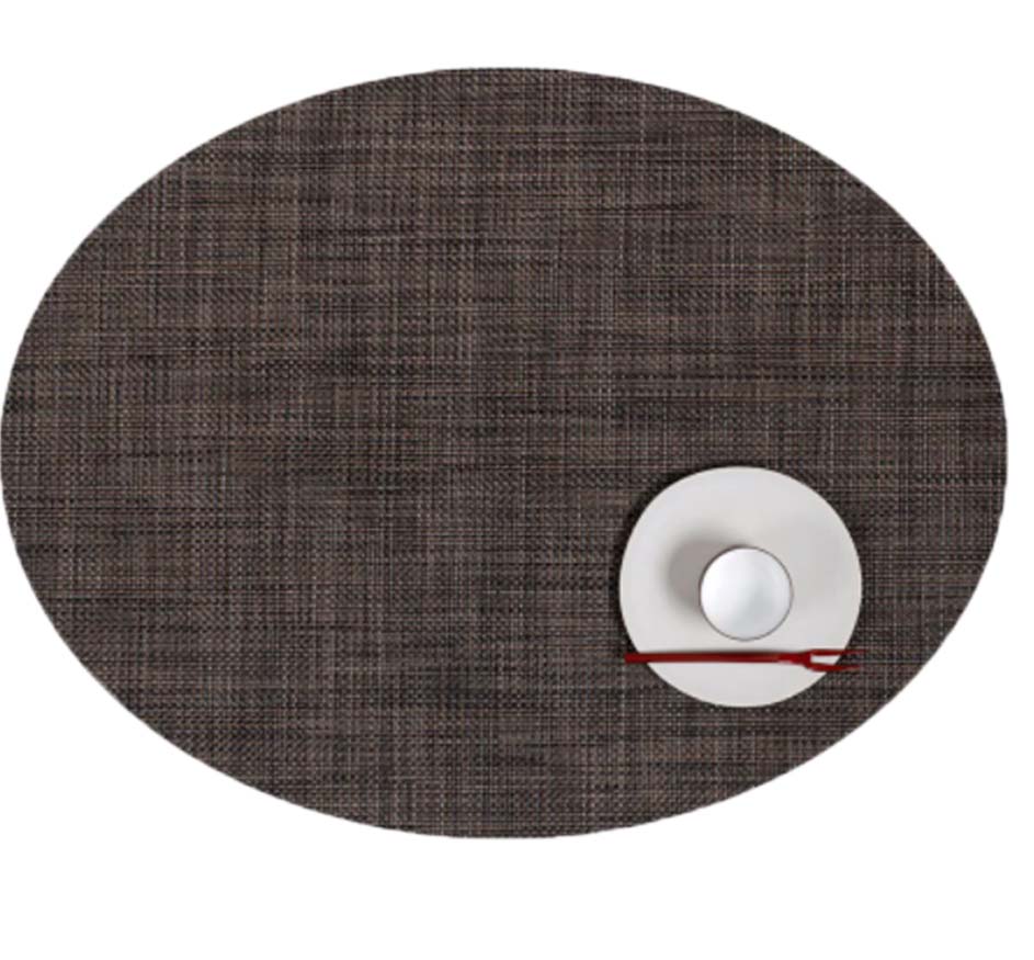 Oval Mini Basketweave Placemats- Set of 4 (Available in 4 Colors)