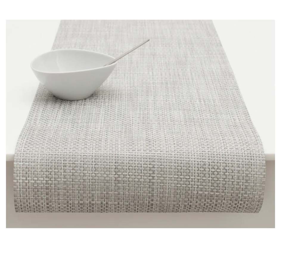 Basketweave Table Runner In Khaki