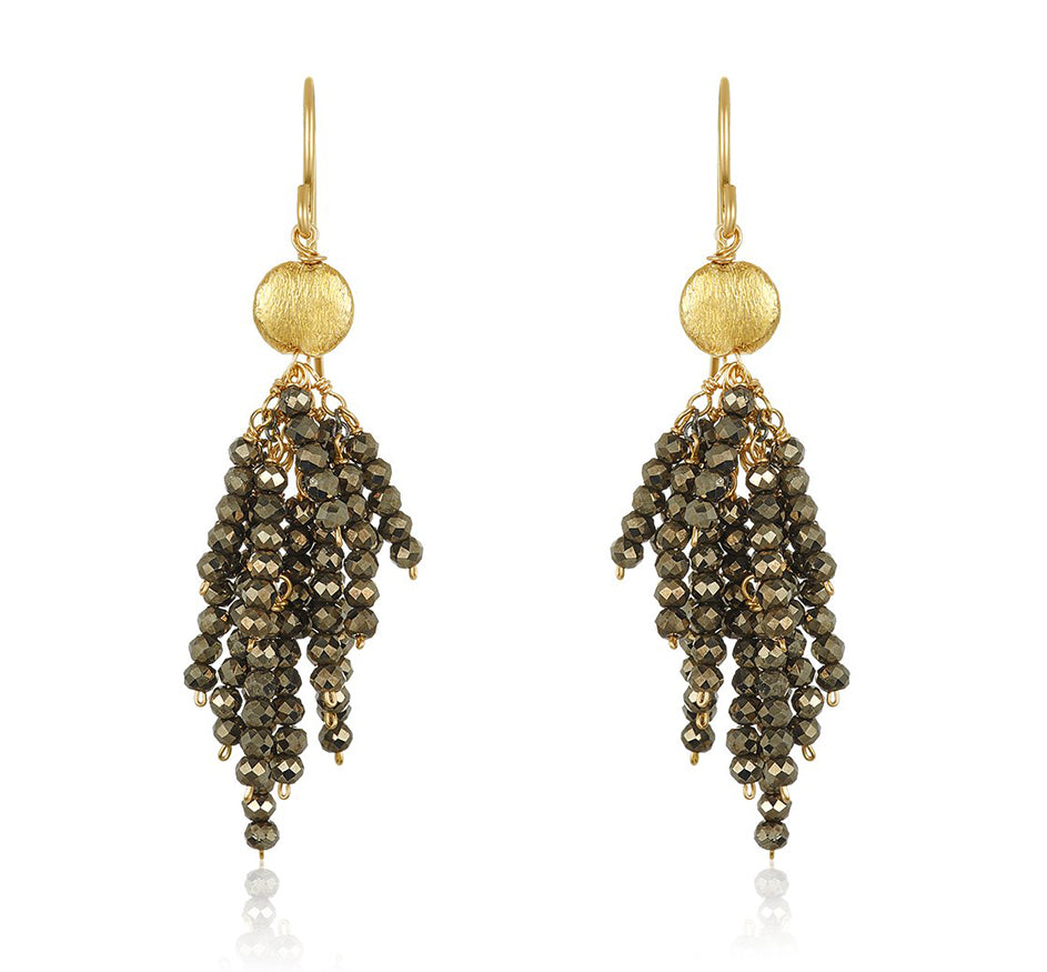 Small Firecracker Earrings in Pyrite