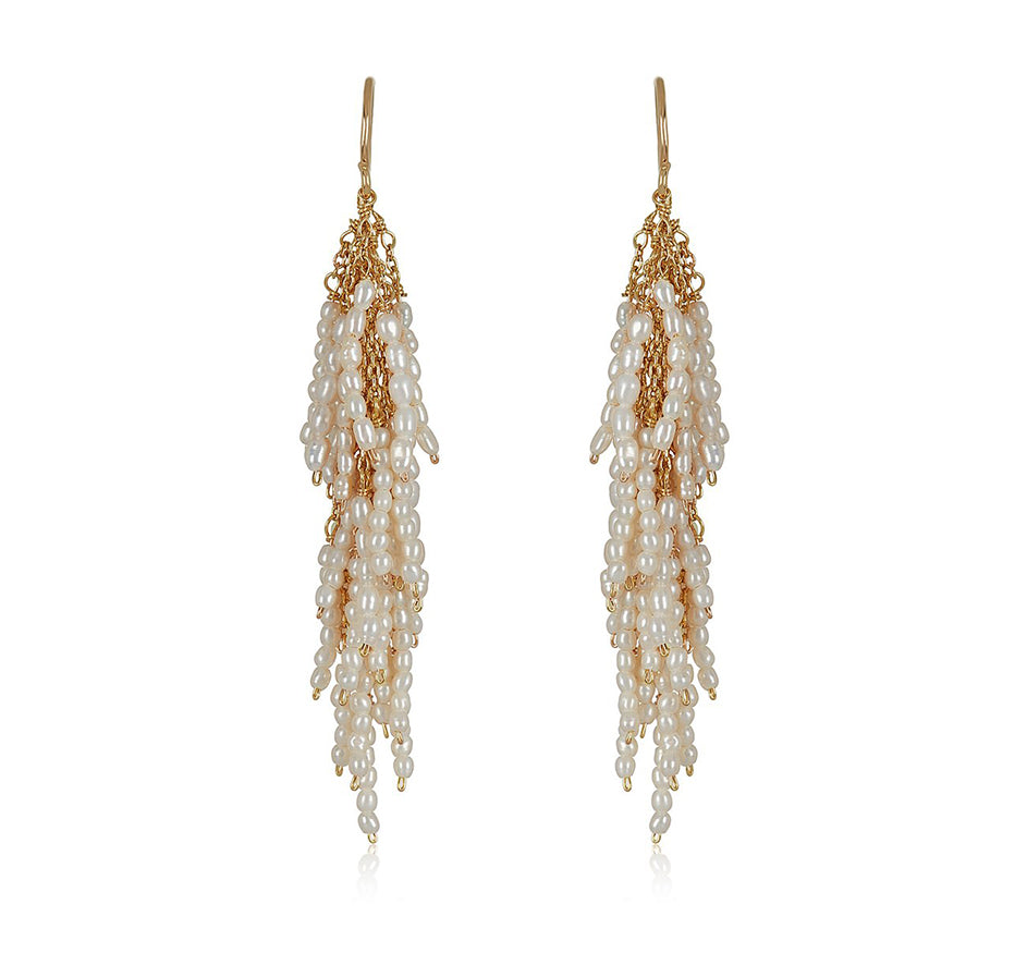 Firecracker Earrings in Pearl