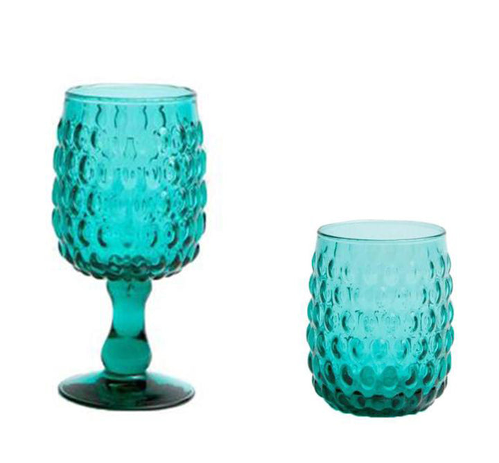 Claire Teal Glassware Collection