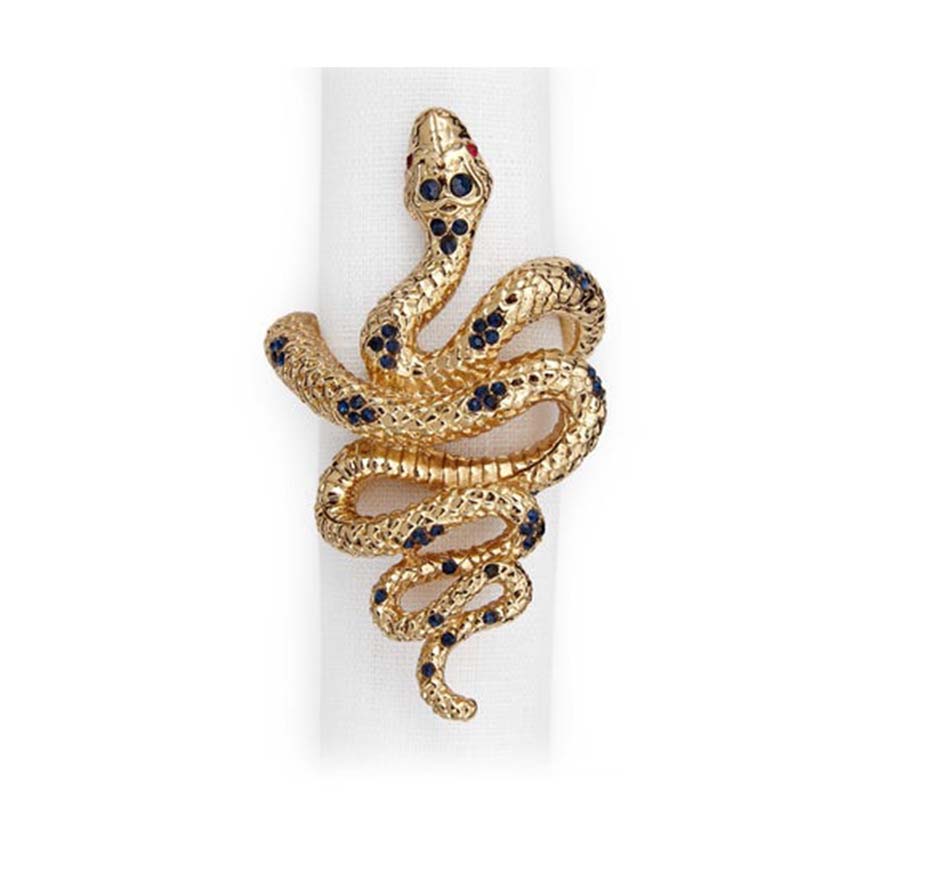 Snake Napkin Ring in Gold
