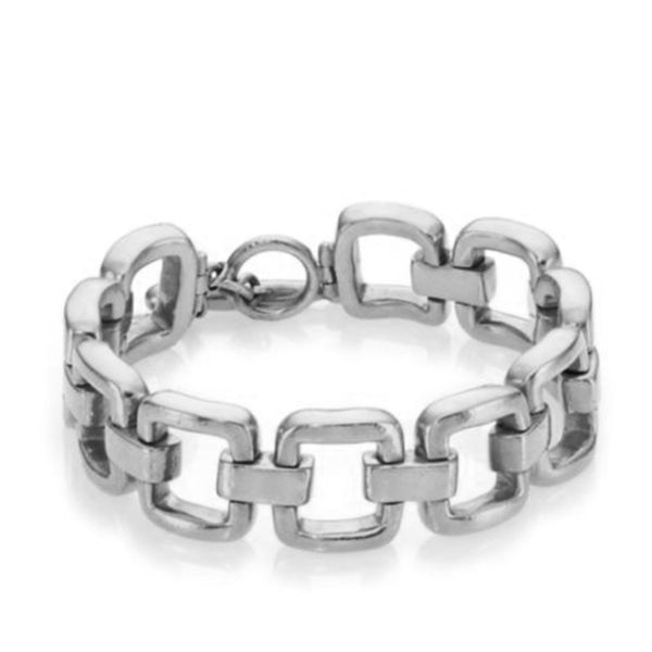 Square Chain Bracelet in Silver