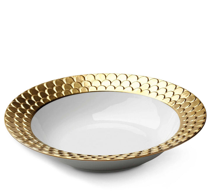 Aegean Rimmed Serving Bowl In Gold